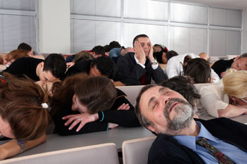 Bored PowerPoint audience