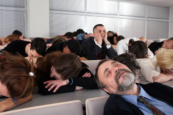 Bored PowerPoint audience