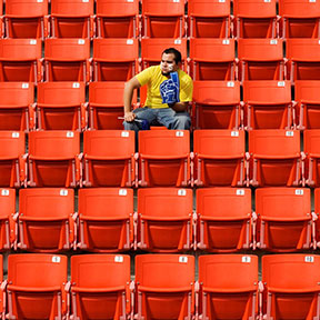 Empty stadium