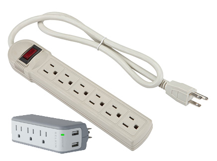 Power strip and USB adapter