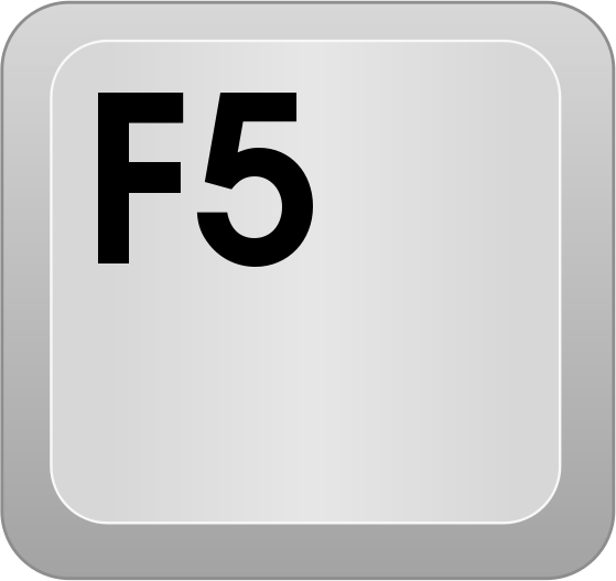 Keyboard key: F5