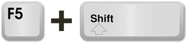 Keyboard Keys: F5 + Shift