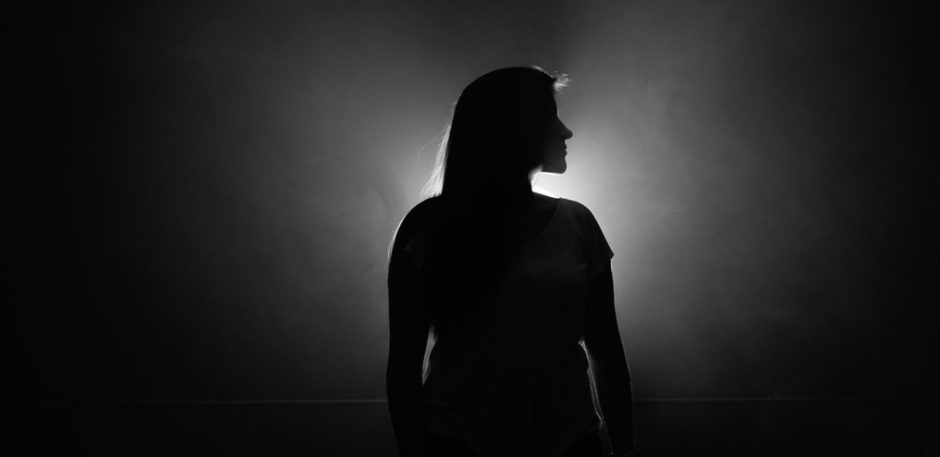 Woman in silhouette