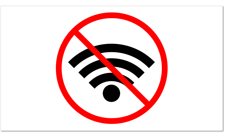 "No Internet Detected" icon