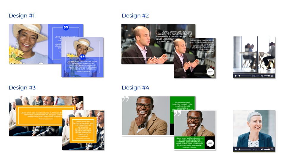 Screen shot of ten Social Media Marketing Assets